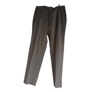 Peter Millar Pants Mens 38R Brown Flynn Solid Dress Trousers Wool Elastane Blend